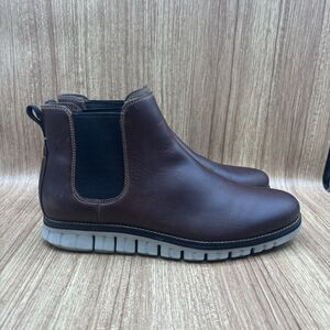 Cole Haan Men's ZERØGRAND Waterproof Chelsea Brown Boot Style C30164 Size 10 M